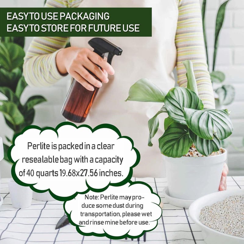 Gerta 40QT Horticultural Perlite Bulk, Organic Perlite for Plants, Course Perlite for Gardening, for Plants Indoor, for Houseplants, to Promotes Soil Root Growth, and Water Drainage and Plant Growth(3-6mm) - Image 5